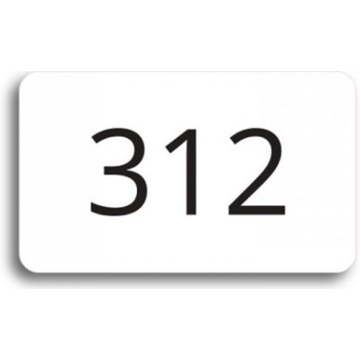 ACCEPT Číslo na dveře - typ 10 (50x30mm) - bílá tabulka - černý tisk