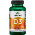 Swanson Vitamín D3 1000 IU 30 kapslí – Hledejceny.cz