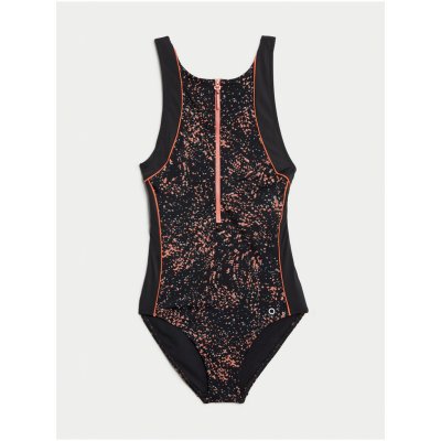 Marks & Spencer dámské jednodílné plavky s potiskem růžovo černé