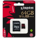 Kingston microSDXC UHS-I U3 64 GB + adaptér SDCR/64GB – Hledejceny.cz