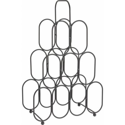 EH Excellent Houseware Kovový stojan na víno, 9 lahví, černý – HobbyKompas.cz