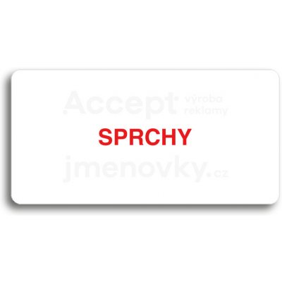 ACCEPT Piktogram SPRCHY - bílá tabulka - barevný tisk bez rámečku – Hledejceny.cz