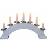 M.A.T. GROUP Svícen vánoční el. 7 svíček,teplá BÍ,oblouk,dřev.BÍ,do zásuvky – Zbozi.Blesk.cz