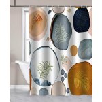 Aqualine Kapradí ZP014 180 x 180 cm bílo-hnědý se vzorem – Sleviste.cz