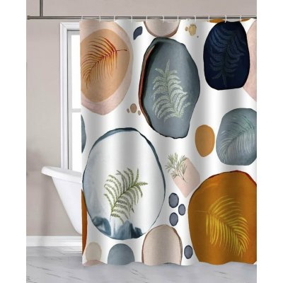 Aqualine Kapradí ZP014 180 x 180 cm bílo-hnědý se vzorem – Sleviste.cz