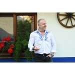 Pánská košile se slováckým vzorem bílá výšivka barevná – Hledejceny.cz