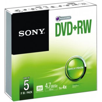 Sony DVD-RW 4,7GB 16x, 5ks (5DPW47SS)