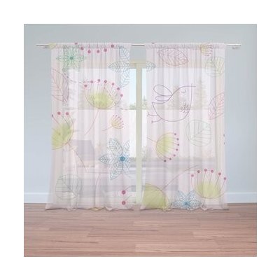 Sablio Záclony Barevné obrázky: 2ks 150x250cm – Hledejceny.cz