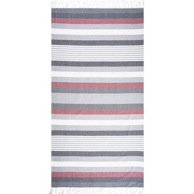 Trade Concept osuška Fouta s třásněmi stripes red 90 x 170 cm