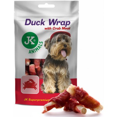 JK Animals Meat Snack Duck Wrap with Crab Meat, sušené kachní a krabí maso 80 g – Zboží Mobilmania