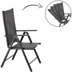 Pro-Tech shop TIH3804 Zahradní skládací židle, šedá 66x56x107cm 62428 – Hledejceny.cz