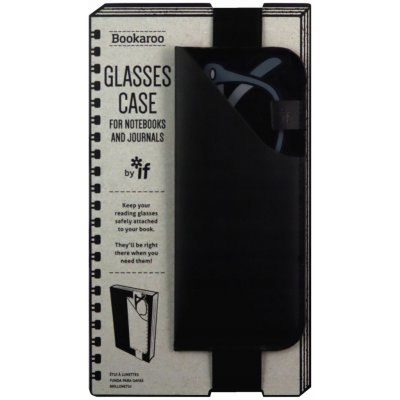 If Bookaroo Glasses Case pouzdro na brýle s gumou na knihu/zápisník černé – Zboží Dáma