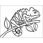 Mandaly pro děti Samolepicí šablona na pískování Chameleon 20x15 cm – Zboží Mobilmania