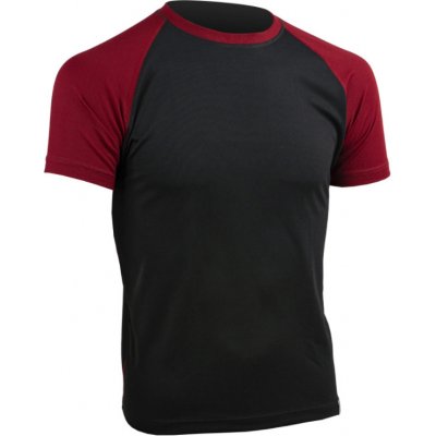 Nanosilver pánské sportovní tričko kr. rukáv černo-červená