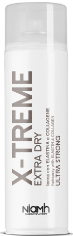 Niamh Hairkoncept lak na vlasy XTreme Extra Dry Hairspray Elastin Strong 500 ml