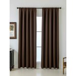 MKLuzkoviny.cz Blackout závěsy Elias tmavě hnědá – 140 × 250 cm (2 ks) - řasící stuha – Sleviste.cz