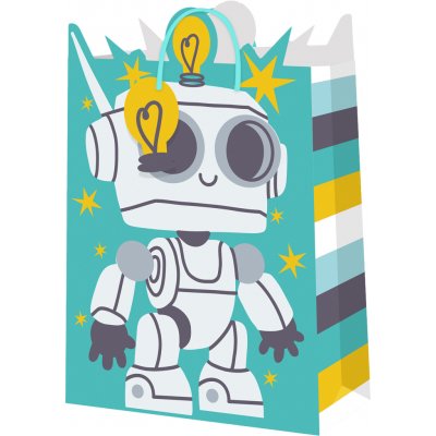 Albi Dárková taška velká - Robot (26 × 12,7 × 32,4 cm) – Zboží Živě