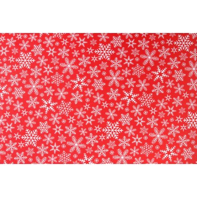 Darré Bavlněná látka Vločky - červená š.160 bavlna – Zboží Mobilmania