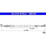 Lanko ruční brzdy ATE 24.3727-0163 (AT 580163) - VW – Zboží Mobilmania