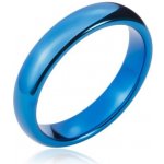Šperky eshop Wolframový prstýnek s oblými hranami tmavě modrý l7.06 – Zbozi.Blesk.cz