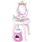 Smoby Kosmetický stolek Disney Princess 2in1 Hairdresser a židle s 10 zkrášlovacími doplňky 94 cm výška – Zboží Dáma