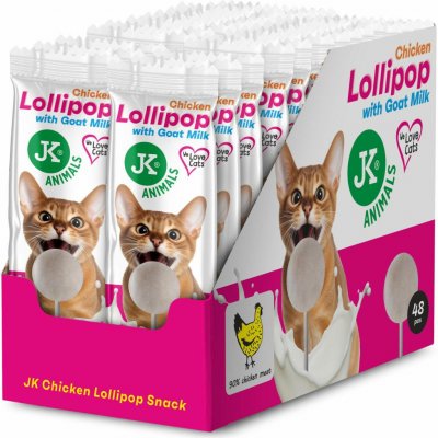 JK ANIMALS kuřecí lízátko s kozím mlékem 48 x 1,4 g – Zboží Mobilmania