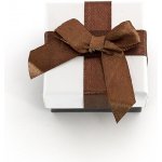 Beneto Bílá dárková krabička s hnědou stužkou KP9-5 – Zboží Dáma