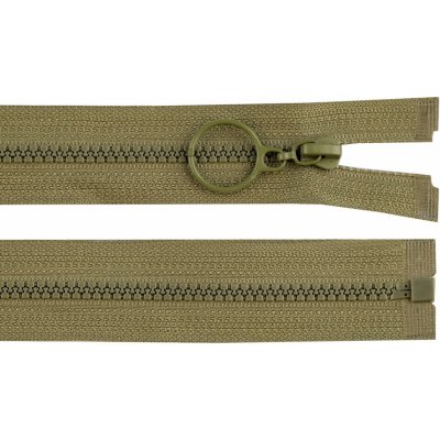 Kostěný zip No 3 délka 30 cm s kroužkem, malé, 263 zelená khaki – Hledejceny.cz