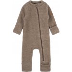 Merino overal na zip bez kapuce ohrnovací hnědý Melange Denver Mikk-Line NOOS – Zboží Dáma