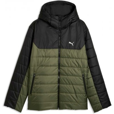 Puma Essentials Hooded Padded Jacket Khaki černá – Hledejceny.cz
