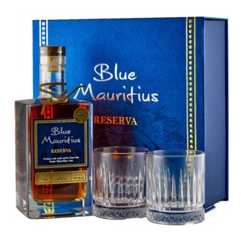 Blue Mauritius Reserva 40% 0,7 l (dárkové balení 2 sklenice)