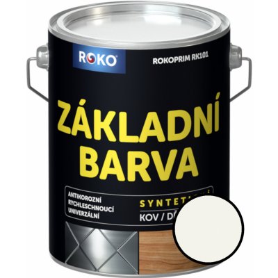 Rokospol Rokoprim základní barva RK 101 bílá, Objem: 3,2L – Zboží Mobilmania