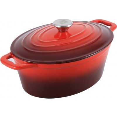 CS SOLINGEN Pekáč s poklicí litinový Xanten 36 x 22 cm červený CS-070052 – Zboží Mobilmania