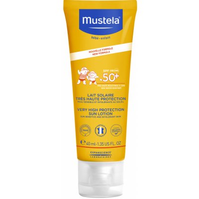 Mustela Bébé voděodolné mléko na opalování SPF50+ 40 ml