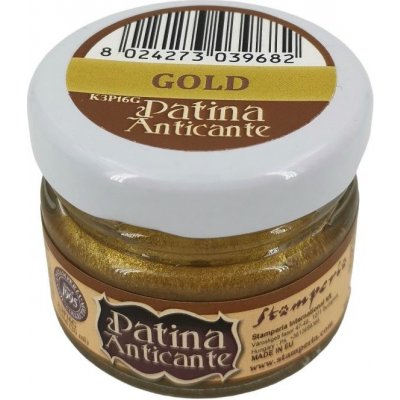 Stamperia Patina Anticante zlatá vintage 20ml