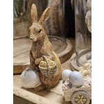 Dekorace socha králík s vajíčkem a kuřátky 9*7*14 cm – Hledejceny.cz