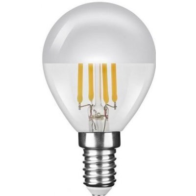 Modee LED žárovka Filament Globe Mini P45 Silver Top 4W E14 teplá bílá – Zboží Mobilmania