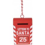 Clayre & Eef Červená kovová závěsná dekorace poštovní schránka Santa - 5*3*8 cm – Hledejceny.cz