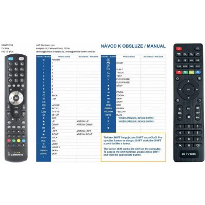 Dálkový ovladač General VENZTECH VENZ V10 PRO Streaming TV box – Zboží Mobilmania
