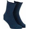 Netlačící dámské žebrované ponožky W.994 Námořnictvo