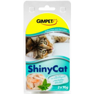 GimCat Shiny Cat kuře krevety 2 x 70 g – Zboží Mobilmania