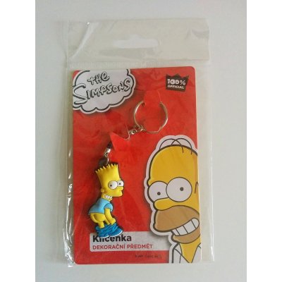Přívěsek na klíče The Simpsons Bart modré triko – Zboží Mobilmania