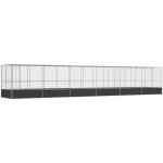 vidaXL Voliéra s nástavbou stříbrná 1246 x 207 x 212 cm ocel – Hledejceny.cz