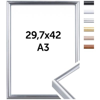 Doerr NEW YORK Silver 29,7x42cm, A3 fotorám (pasparta na 21x29,7cm, A4) – Zboží Živě