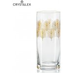 Crystalex, Nový Bor Skleněná váza 26 cm válec zlaté palmy – Hledejceny.cz