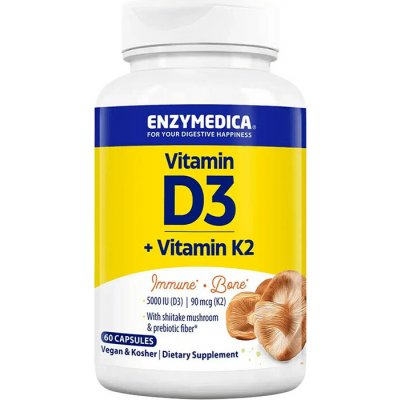 Enzymedica Vitamin D3 + Vitamin K2 60 Kapslí – Hledejceny.cz