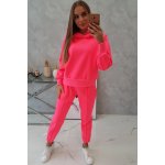 Fashionweek tepláková súprava zateplené nohavice a mikina s rolákom a kapucňou K9373 růžový neon – Zboží Mobilmania