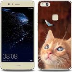 Pouzdro mmCase Gelové Huawei P10 Lite - motýl a kotě – Zboží Mobilmania