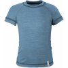 Kojenecké tričko a košilka Crawler Rostoucí merino s lyocellem tričko krátký rukáv tenké Džínově modré