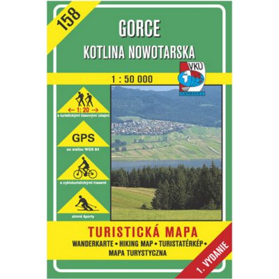 Gorce Kotlina Nowotarska 1:50 000 158 Turistická mapa